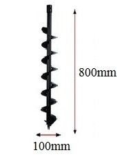 Vrille de 10 cm (100mm) de diamètre (mèche) pour tarière thermique